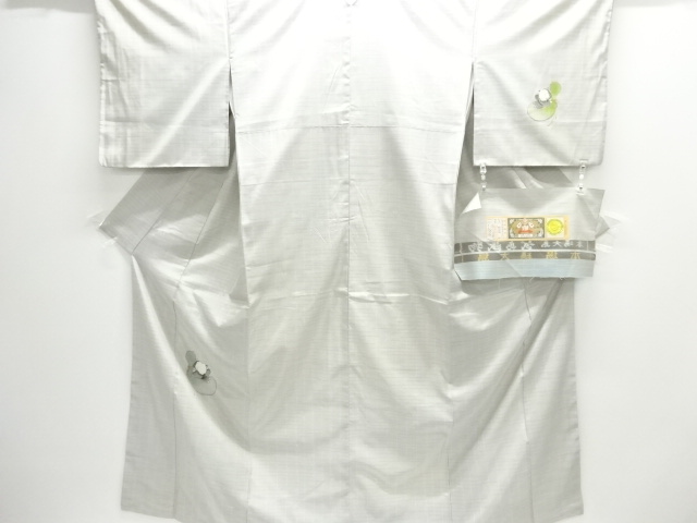 JAPANESE KIMONO / HOMONGI / SILK / OSHIMA TSUMUGI / GOURD & CHILD